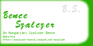 bence szalczer business card